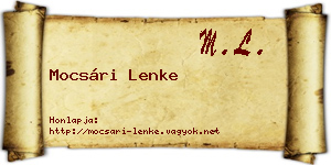 Mocsári Lenke névjegykártya